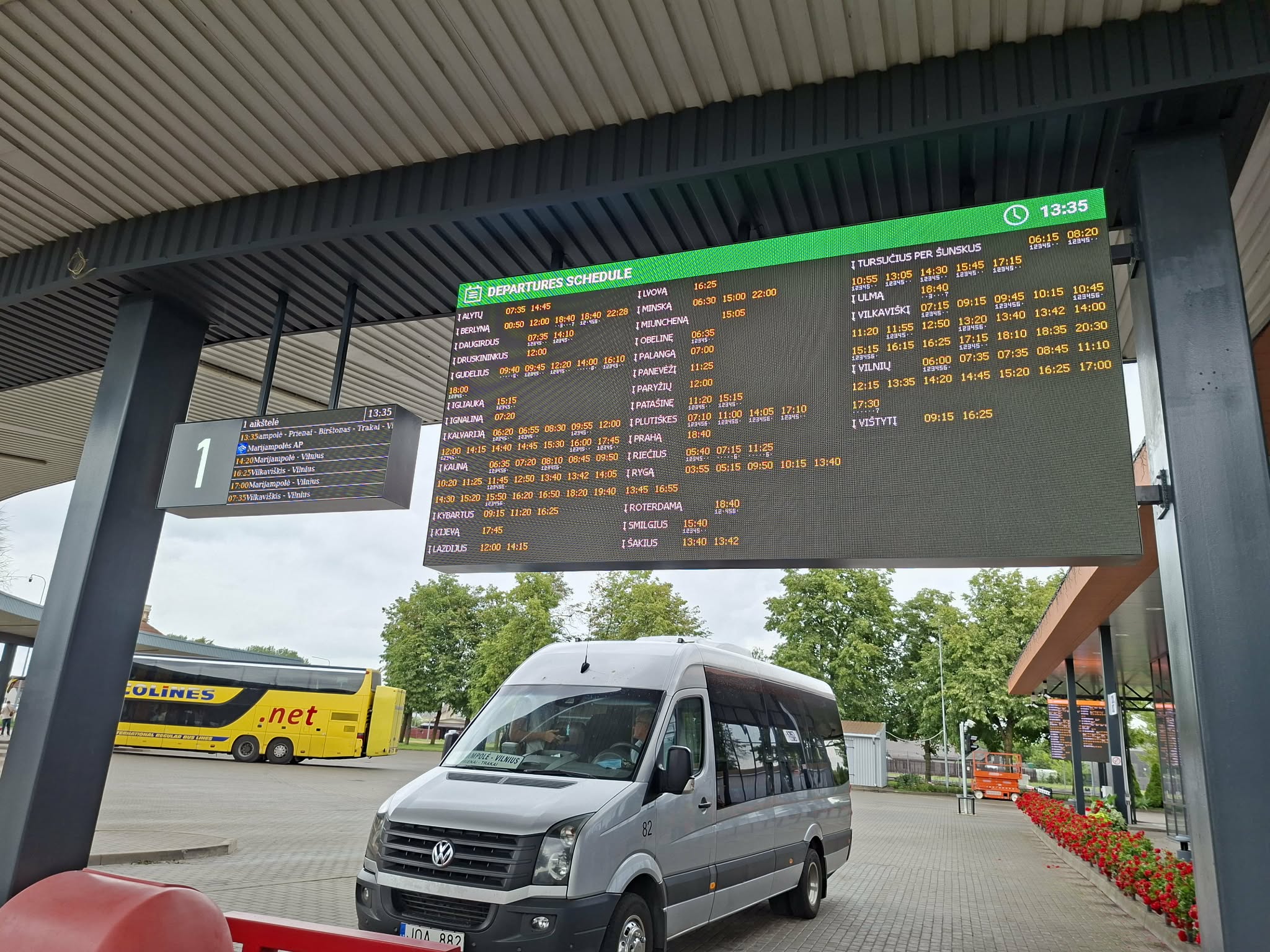Marijampole bussijaama reisijate infosüsteem